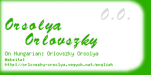 orsolya orlovszky business card